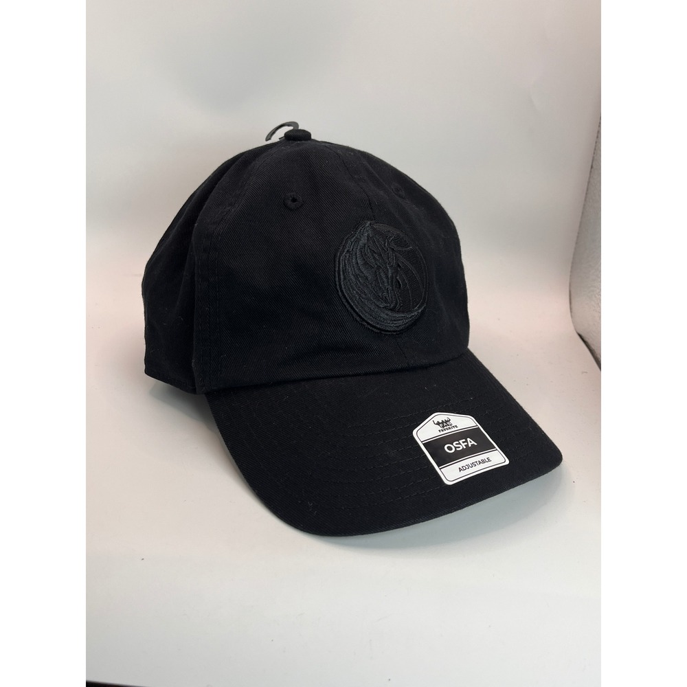 Fan Favorite Dallas Mavericks NBA Hat OSFA Black NEW Tonal Logo Adjustable